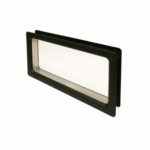 Hub rectang noir plastique, 638 x 333 mm èp 80 mm vis Ref 2480N