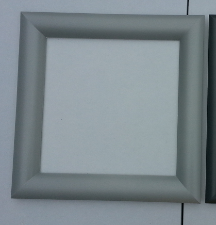 Hublot PVC carré 300 x 300 -  1 face ALU - 2 vitres transp