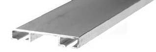 Profilé aluminium plat porte joint Dimensions 44 x 7 Le m/l Réf. 1031 - 6000