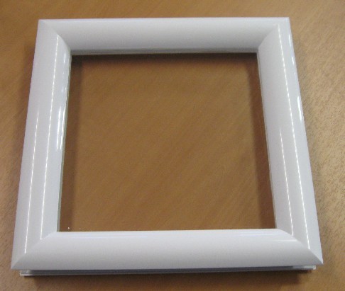 Hublot PVC carré 300 x 300 -  2 faces blanches - 2 vitres transparentes